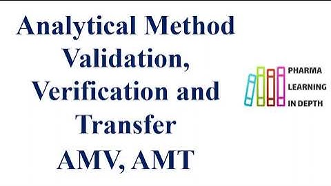 Analytical Method Validation, Verification and Transfer AMV AMT