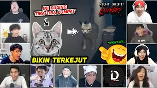 Reaksi Youtuber Gamers Di Kagetin Kucing Night Shift Laundry