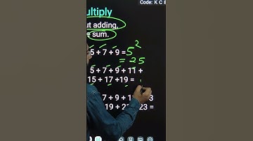 ODD Number sum from starting  #maths #shorts #mathematics #tricks #math #youtubeshorts #short #viral