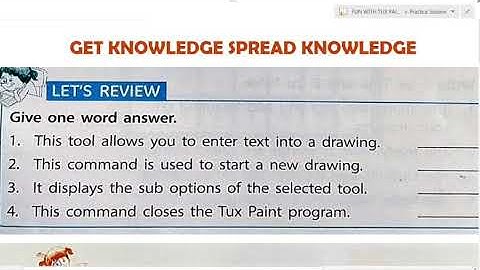 COMPUTER IT MATRIX PART-6 CLASS-1 CH-7  FUN WITH TUX PAINT