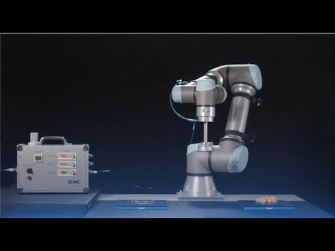 SMCベルヌーイグリッパ、ZNCシリーズによる2圧制御省エネ提案 - video from SMC