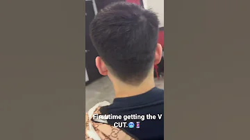 His first ever V cut. I had to get em clean