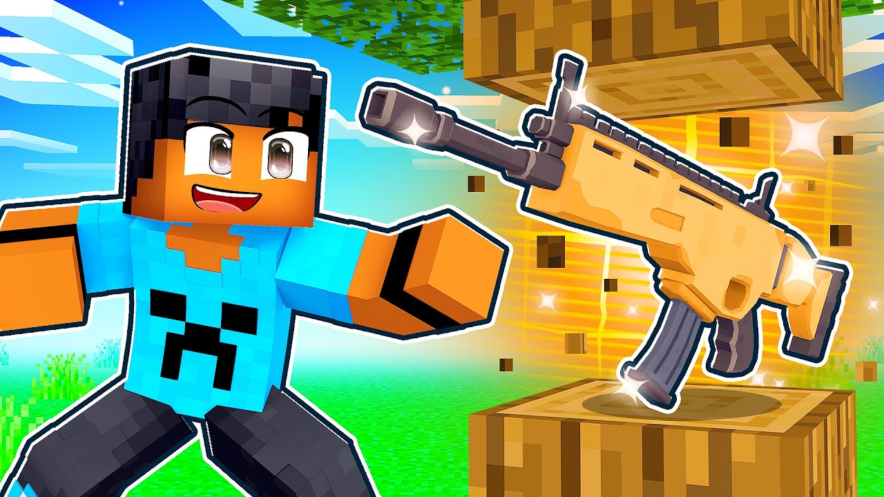 Minecraft MAS os BLOCOS dão ARMAS ALEATÓRIAS