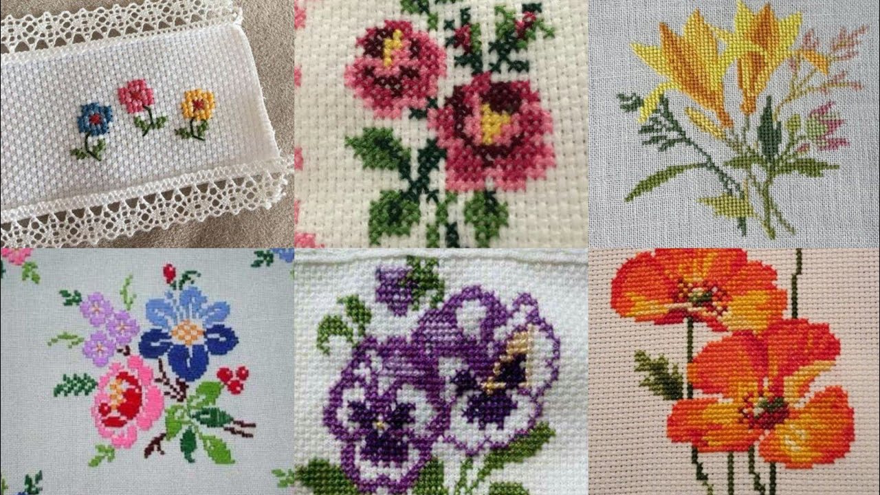 Beautiful New Cross Stitch Patterns For table cloth and cushion covers