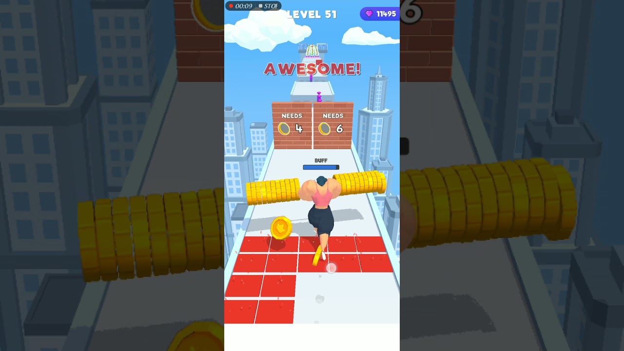 Weight runner 3d  level 51 gameplay 