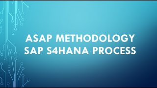 asap methodology sap implementation