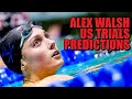 Olympic medalist alex walsh 2024 us olympic swimming trials predictions