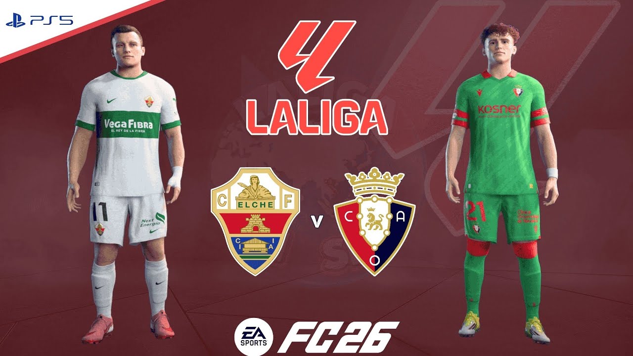 Elche v CA Osasuna | La Liga 25/26 - Round 24 | Full Match Simulation | FC 26 PS5™[4K]