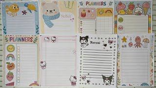 Cute Kawaii Planner Sheets Aesthetic Daily Weekly Planner Pages