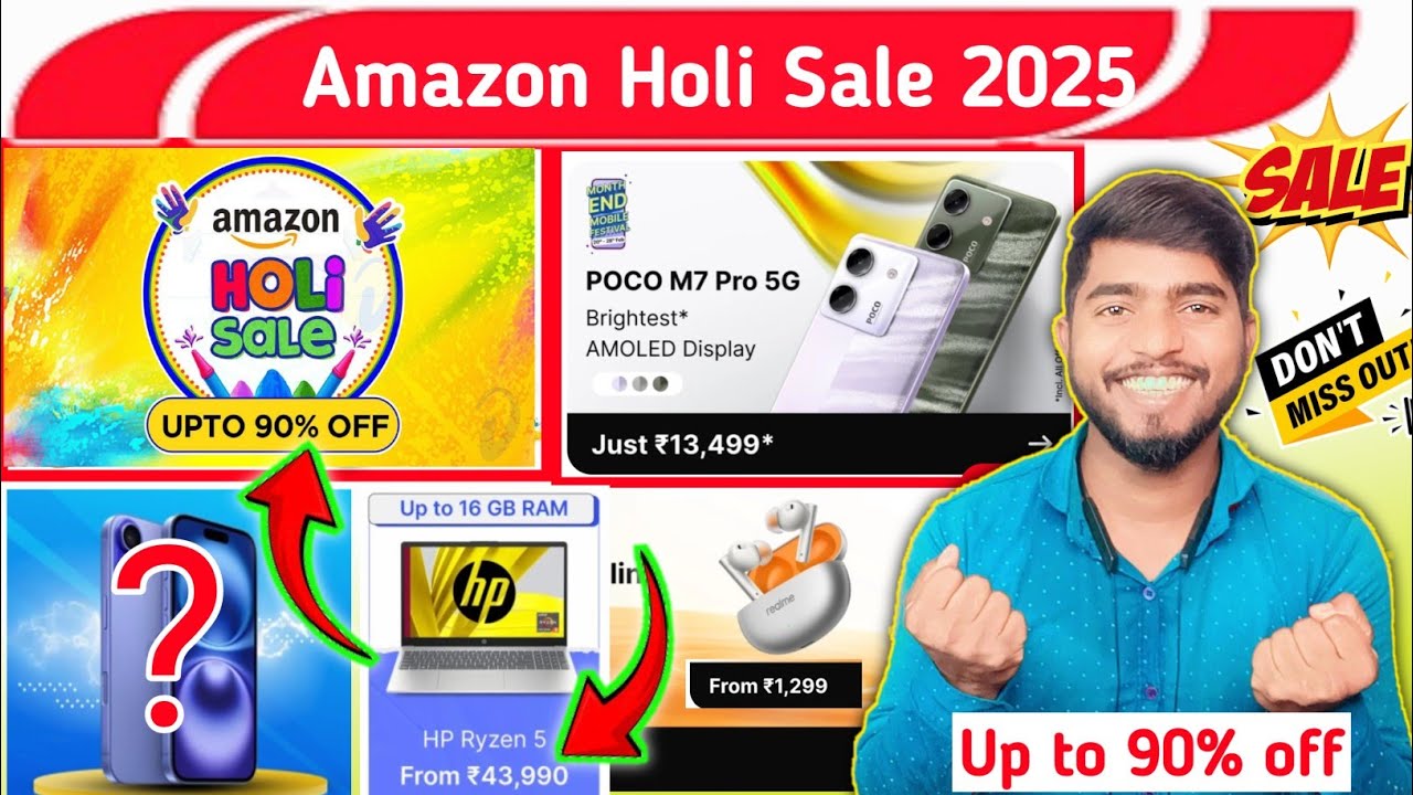 Holi Sale on Amazon 2025 !! Amazon Holi Sale 2025 Confirm Date !! Holi Sale offer iPhone