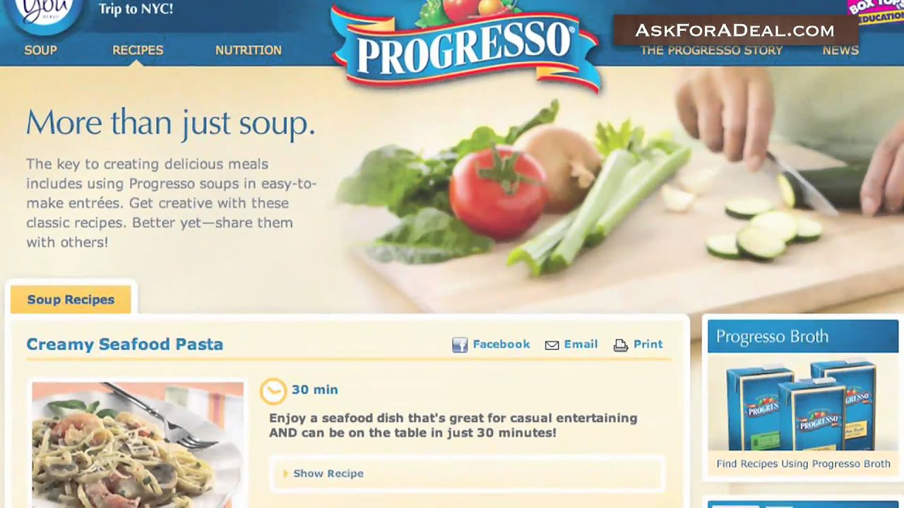 Progresso Soup Coupons - YouTube