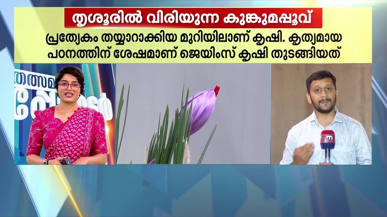 കശ്മീരിൽ മത്രമല്ല ഇങ്ങ് തൃശ്ശൂരിലും വിരിയും കുങ്കുമപ്പൂവ്; ജെയിംസേട്ടന്റെ പുതിയ മാതൃക