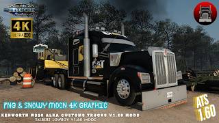 Kenworth W990 Alka Customs ATS v1.60 Mods - Talbert Lowboy - Cummins N14 - 4K [POV REAL LIFE] screenshot 2