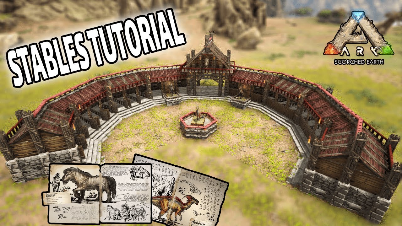 ARK Equus Stable How To Build! YouTube