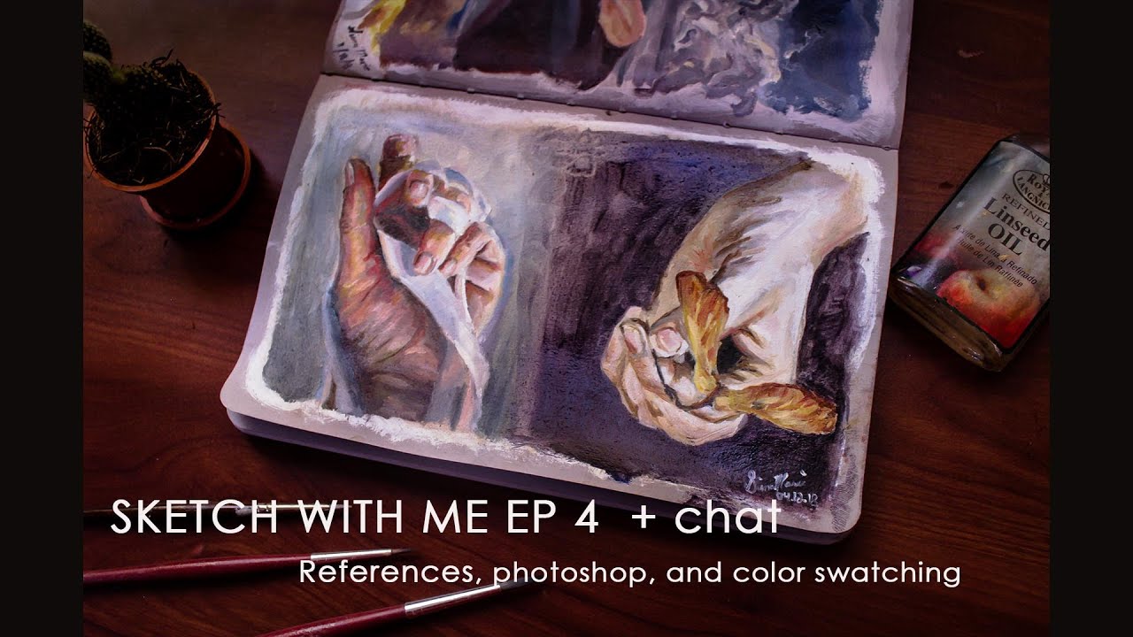Painting references & color swatches - Sketch with me and chat Ep 4