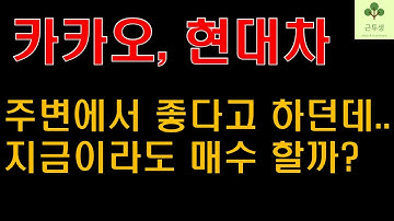 [종목전망] 카카오, 현대차 ll 지금 매수하기엔 늦은 걸까요? (주식전망, 주가전망)