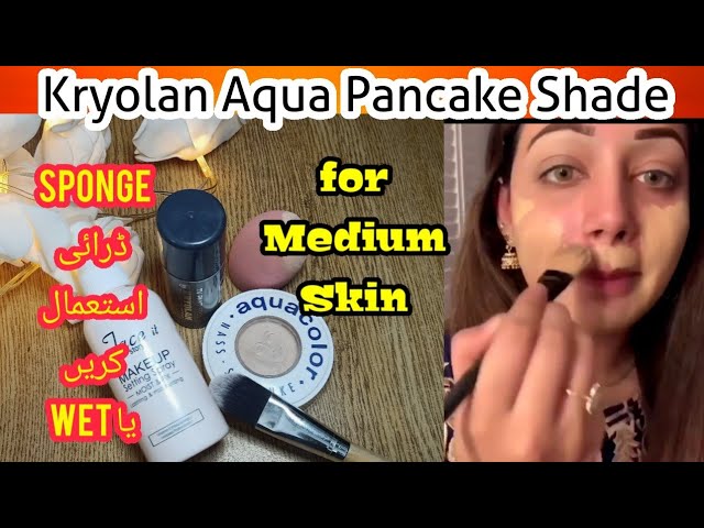 Touhou Ekspedient at tilføje Kryolan Aqua Pancake Shade || 3 Important Shade for Medium Skin ||Kryolan  Cake Makeup - YouTube