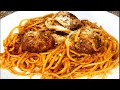 COMO HACER SPAGHETTI CON MEATBALLS RELLENAS DE QUESO