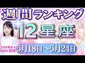 【今週の運勢】5月18日~5月24日の12星座運勢ランキング 仕事運・金運・恋愛運…今週の運勢は?【水森太陽監修・『的中王2026』莉瑠作成】#占い館セレーネ #星座占い