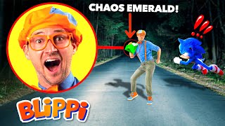 BLIPPI STEALS A CHAOS EMERALD FROM SONIC IN REAL LIFE!