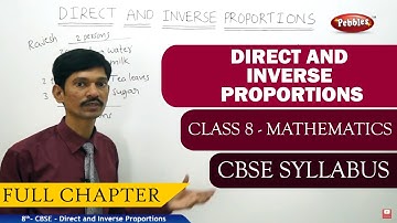 #Direct and Inverse Proportions full lesson | Mathematics | Class 8 | CBSE Syllabus