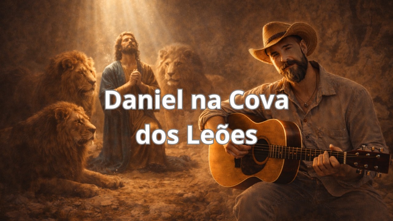 Daniel na Cova dos Leões 🙏 Deus Fechou a Boca dos Leões | Viola de Deus