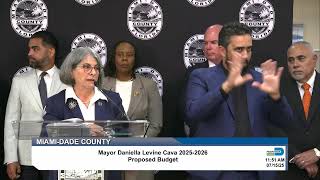 Happening Now: Mayor Daniella Levine Cava announces her 2025-2026 proposed budget