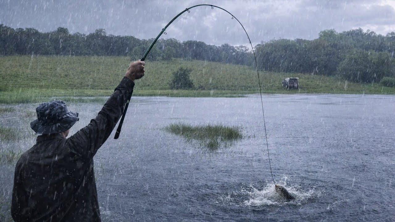 PESCARIA CAIPIRA, DEBAIXO DE TEMPESDADE A TRAÍRA BRUTA BATEU, PESCARIA DE TRAÍRAS!!!