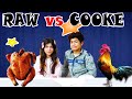 RAW vs COOKED CHALLENGE |  #Funny #Bloopers | Good Habits |  MoonVines