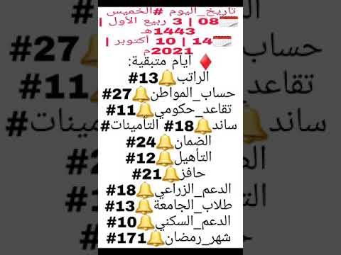 تاريخ اليوم الخميس 8 3 ريع الأول 1443هـ 14 10 أكتوبر 2021م