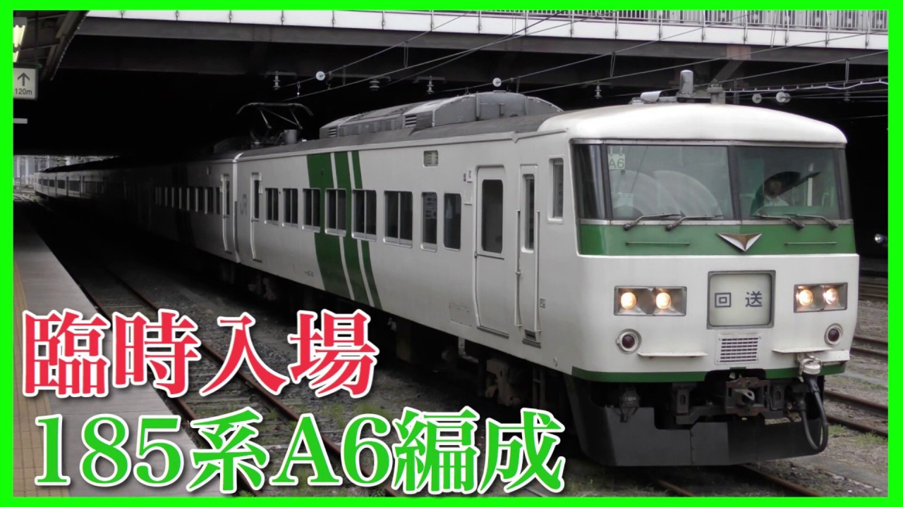 特別仕様の185系 A6編成が大宮総合車両センターに臨時入場 大宮駅 Youtube