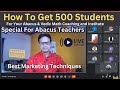 Abacus  vedic math marketing session for offline classes