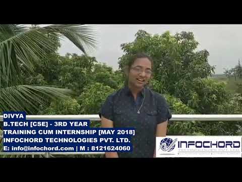 Training cum Internship Program at Infochord Technologies Pvt. Ltd. [Internship Feedback May 2018]
