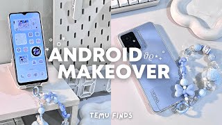 android phone makeover ⋆౨ৎ˚ temu finds | plave kpop theme, oscal C70 unboxing, android customization