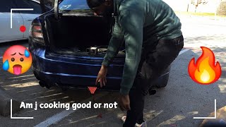 Carbon fiber rear Diffuser & and F1 breaklight install🔥🥵#acuratl ##modifiedcars #types