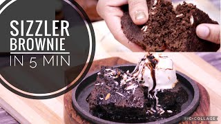Sizzling Brownie with Ice Cream | OREO BROWNIE Sizzler | BROWNIE IN 5 MINS | CHOCOLATE BROWNIE