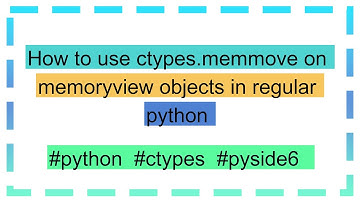 How to use ctypes.memmove on memoryview objects in regular python