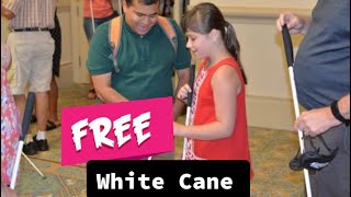 FREE white cane! #blind #free  #whitecane #disability