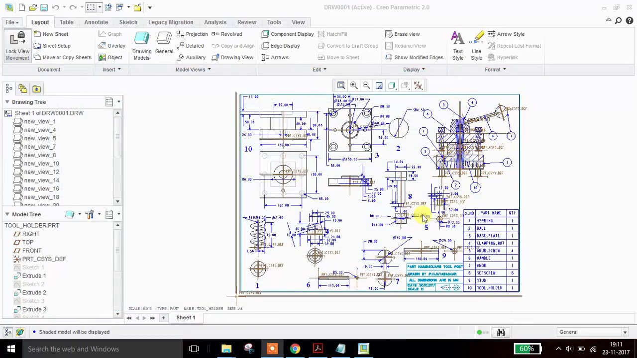 Inserting an image in the creo 2.0 drawing... - YouTube