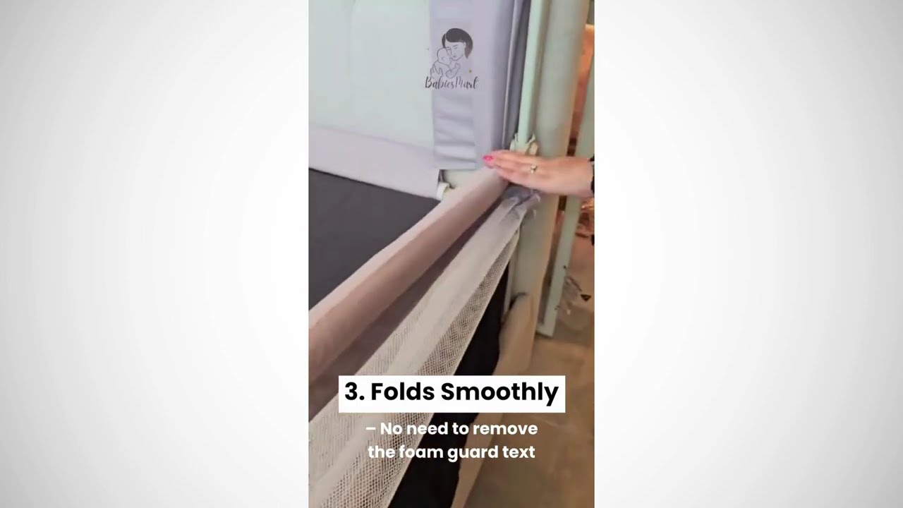 Toddly DreamGuard Adjustable Bed Rail Quick Fold Demo