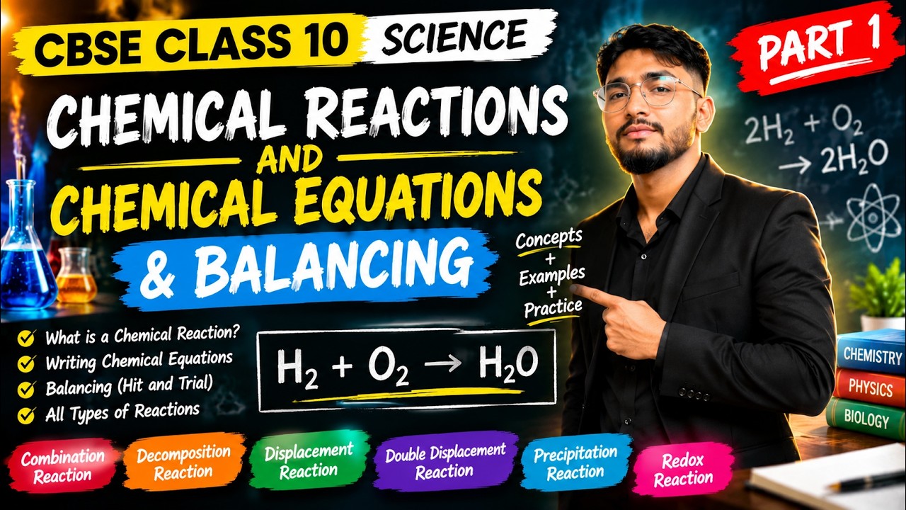 **Chemical Reactions, Chemical Equations & Balancing | CBSE Class 10 ...
