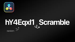 How To Make a Text Scramble Effect in DaVinci Resolve