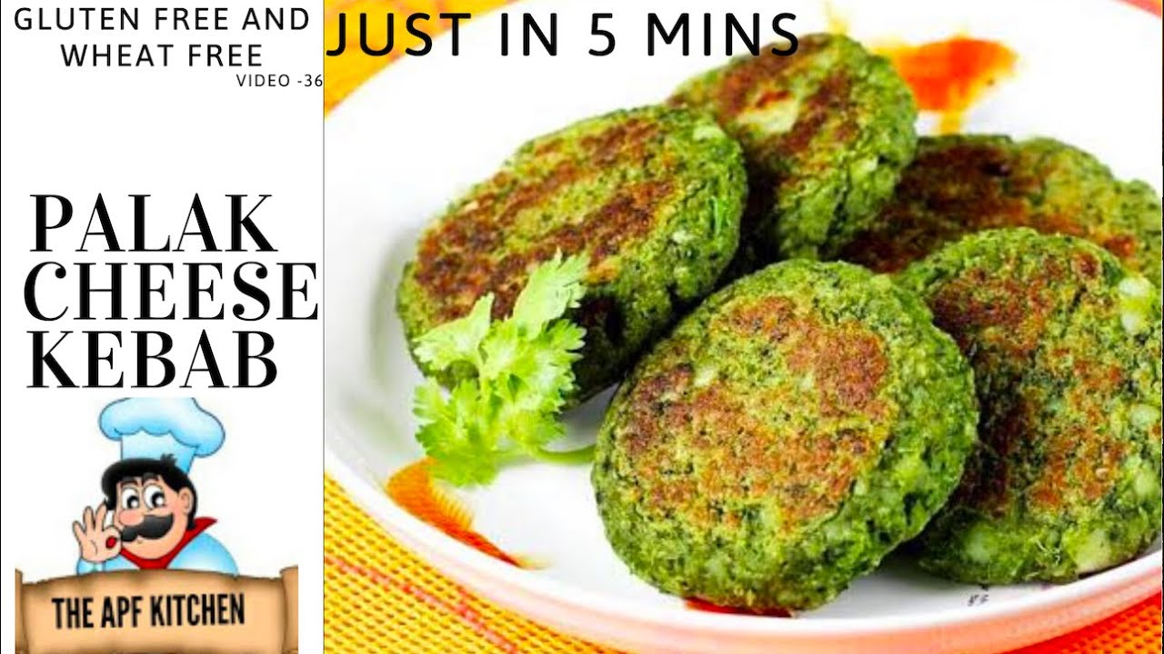 GLUTENFREE AND WHEAT FREE PALAK CHEESE KEBAB IN JUST 5 MIN BEST