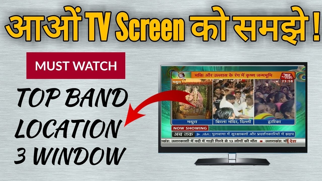 TV Screen Layout of Indian News Channel Full info in Hindi by