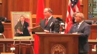 Rasing the Moroccan FLAG over City Hall