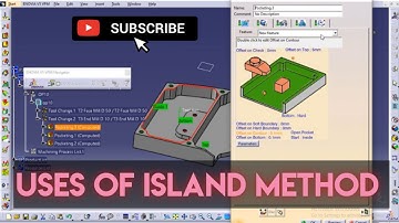 Uses of ISLAND METHOD in Pocketing Operation/CATIA V5/CADCAM Tutorials/Tutorial videos/3d experience