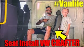 #1 Our Van's Delivered: Installing A Seat Into Our LWB VW Crafter! Van Conversion #vanlife