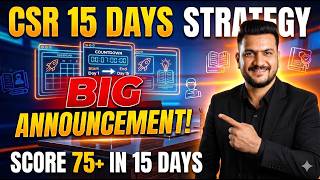 Famous CSR 15 Days Strategy & IMP Announcement | CS Prof June 2026 Profile