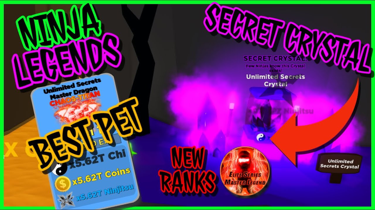 Update Here Is The Secret Pet Crystal In Ninja Legends Best Chaos Titan Pet Roblox Youtube - for vip masters elite roblox