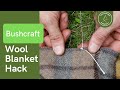 This Handy Bushcraft Trick is a must for quick consistent packing! Blanket Index,  Wool Blanket Camp